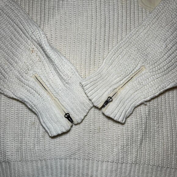 Scotch & Soda Men’s XL Cream Knit Cotton Sweater Sea You Collection Crewneck - Picture 2 of 8